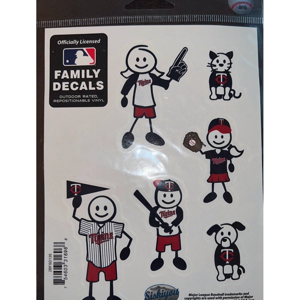 Minnesota Twins Outdoor Rated Vinyl Family Decals MLB Licensed Baseball - Picture 4 of 4
